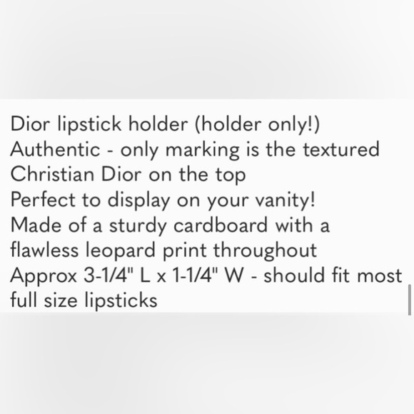 Dior Mitzah NWT lipstick case cheetah print - Picture 6 of 6